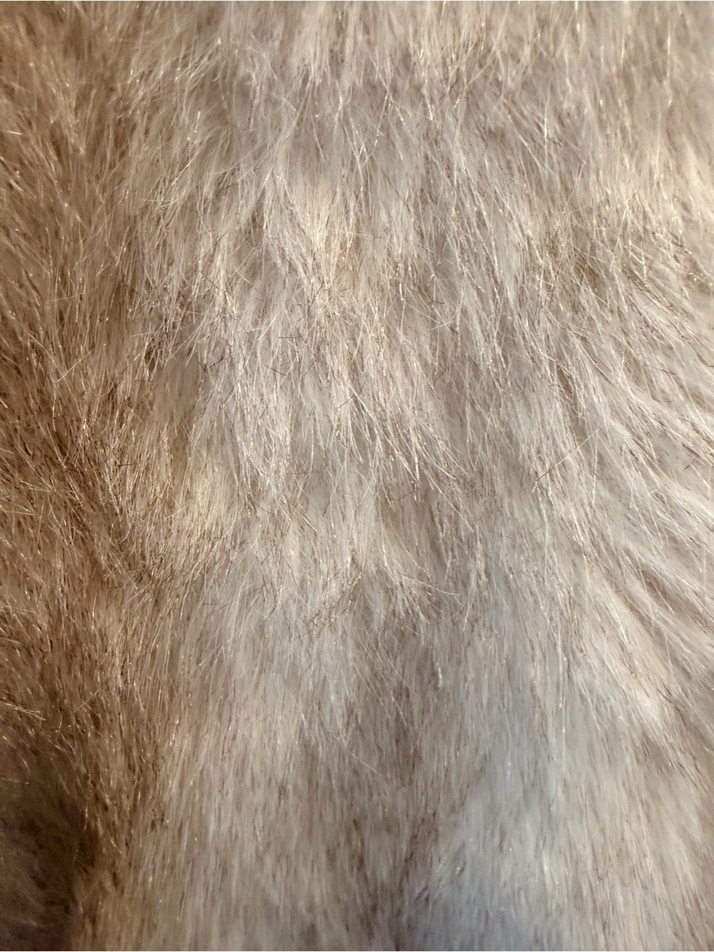 Universal Thread Large Ivory Plush Faux Fur Open Front Jacket - Picture 5 of 11